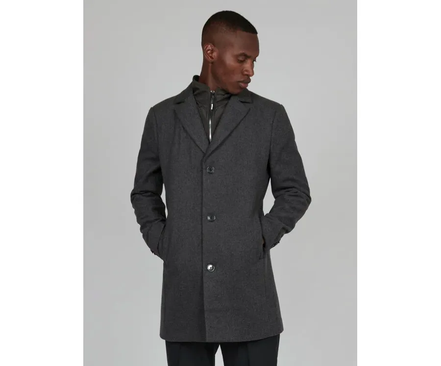 obrazek 1 Matinique Płaszcz wełniany 30206267 Szary Regular Fit