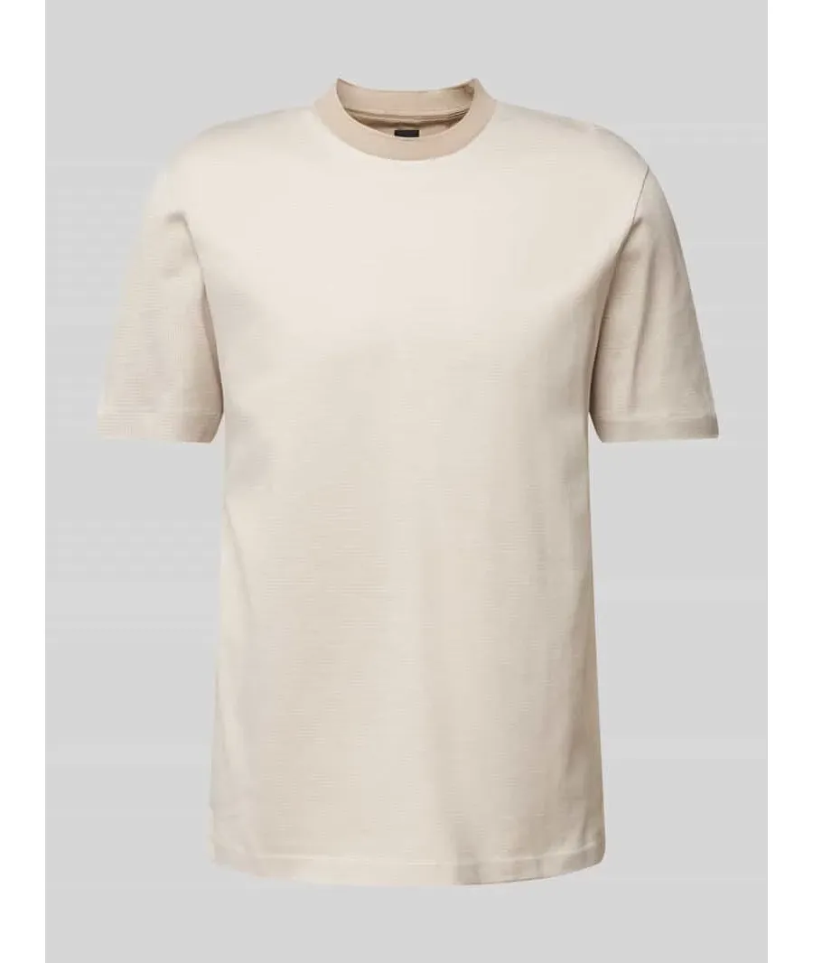 obrazek 1 T-shirt z prążkowanym, okrągłym dekoltem model ‘Thompson’