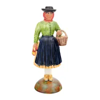 Picture Ceramic peasant with a basket - Bordallo Pinheiro