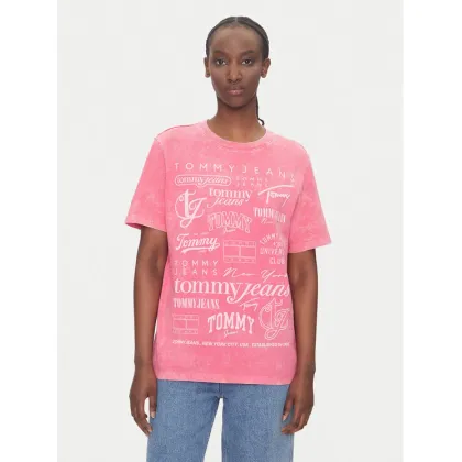Zdjęcie Tommy Jeans T-Shirt Multi Brand DW0DW20923 Różowy Relaxed Fit