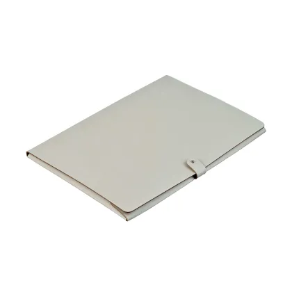Picture Stylish leather document folder A4 23x31 cm in pearl color