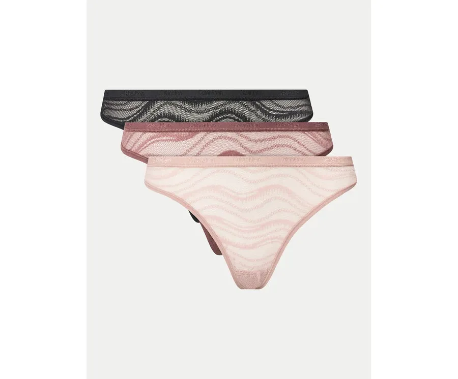 obrazek 1 Calvin Klein Underwear Komplet 3 par stringów Thong 3Pk 000QD5216E Kolorowy