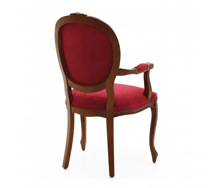 obrazek 2 Czerwony elegancki fotel w stylu klasycznym - Sevensedie