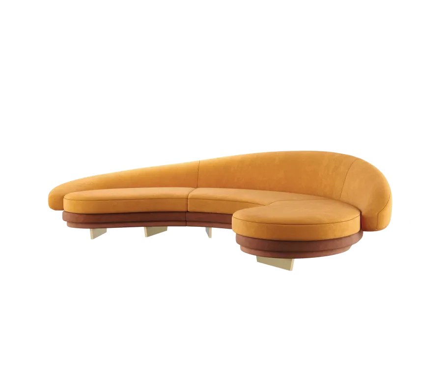 obrazek 2 Piękna stylowa sofa o obłym kształcie