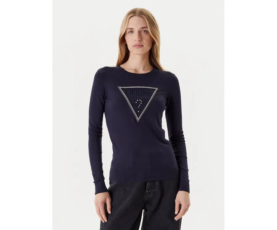 obrazek 1 Guess Sweter W5YR23 Z2NQ2 Granatowy Regular Fit