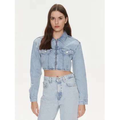 Zdjęcie Tommy Jeans Kurtka jeansowa DW0DW17450 Niebieski Slim Fit