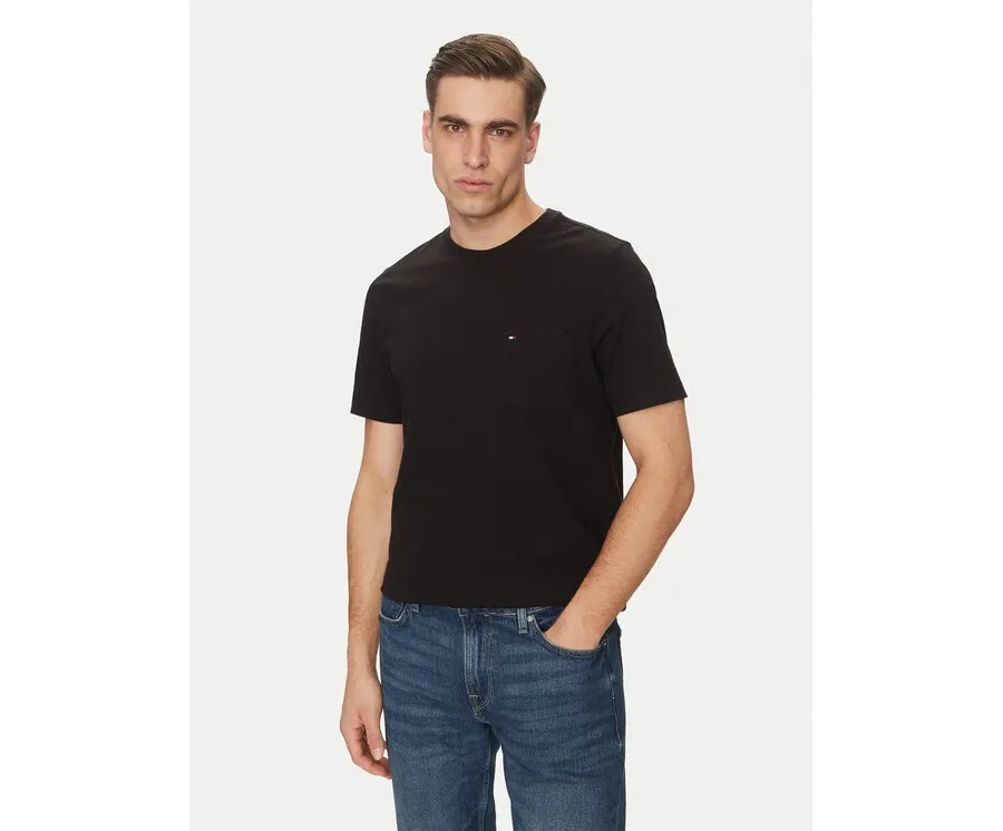 obrazek 1 Tommy Hilfiger T-Shirt Essential Solid Pocket Tee MW0MW37283 Czarny Regular Fit
