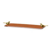 Zdjęcie Designerska taca łazienkowa Linfinito 33x10xH5 cm w kolorze koniaku