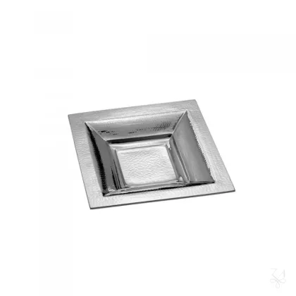 Picture Beautiful stylish square silver Cardinale basket - Zaramella Argenti