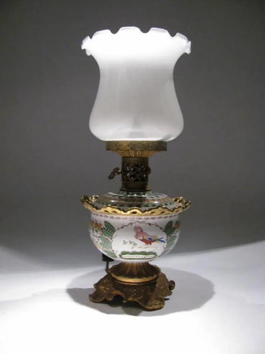 obrazek 2 Ręcznie malowana porcelanowa lampa naftowa