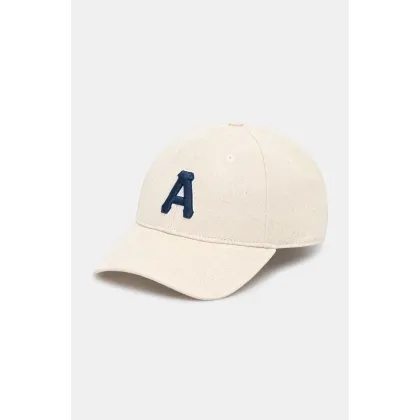 Zdjęcie AAPE czapka z daszkiem Main męska kolor beżowy gładka AAPCPM5227XXN