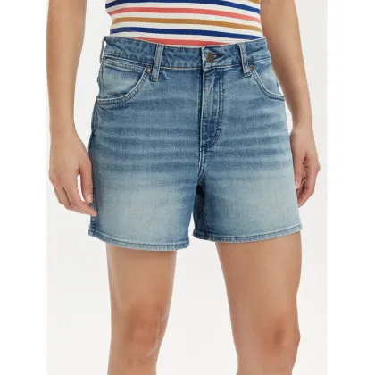 Zdjęcie Wrangler Szorty jeansowe 112351036 Niebieski Boyfriend Fit