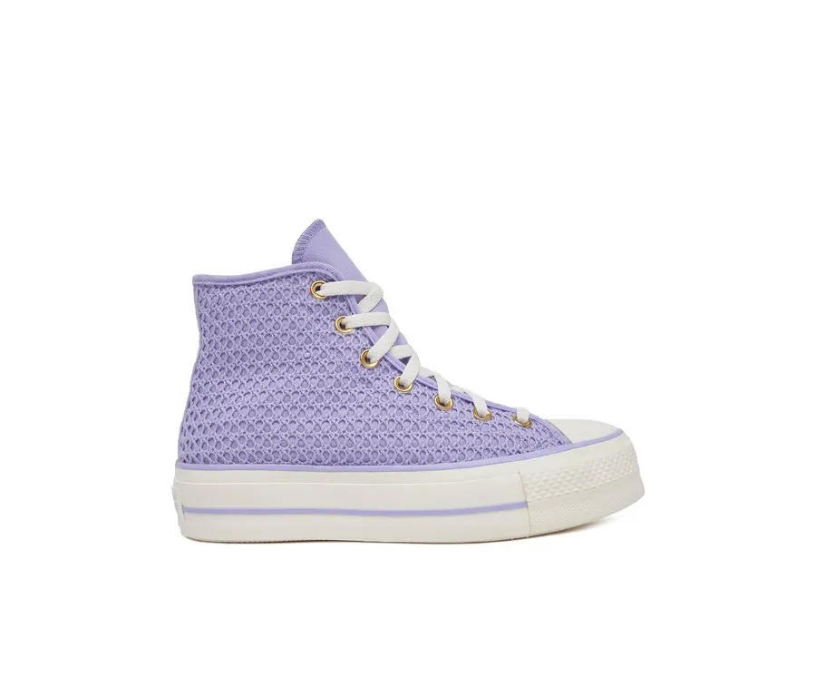 obrazek 1 Converse Trampki Chuck Taylor All Star Lift Platform Knit Kadın Mor A13644C Fioletowy