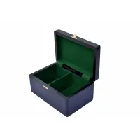 Zdjęcie Czarny lakierowany matowy pojemnik drewniany na szachy - The Chess Empire