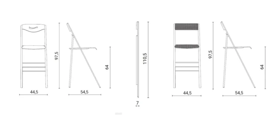 obrazek 3 Wysokie, minimalistyczne krzesło barowe