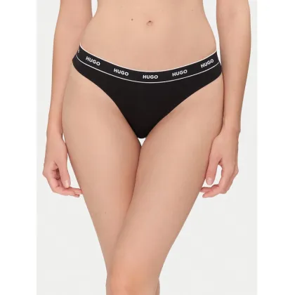 Zdjęcie HUGO Stringi Thong Stripe Pyp 50545700 Czarny
