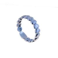 Picture Heart-shaped ring made of white gold