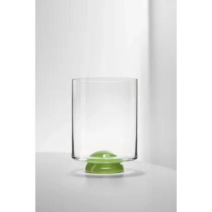 Zdjęcie Znakomity kieliszek do wina z zieloną nóżką włoskie szkło Murano