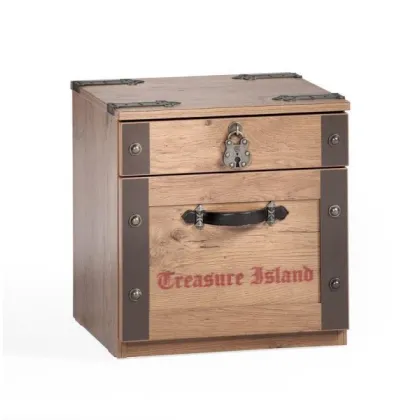 Zdjęcie Elegancka szafka nocna z motywem pirackim do pokoju dziecięcego - Cilek