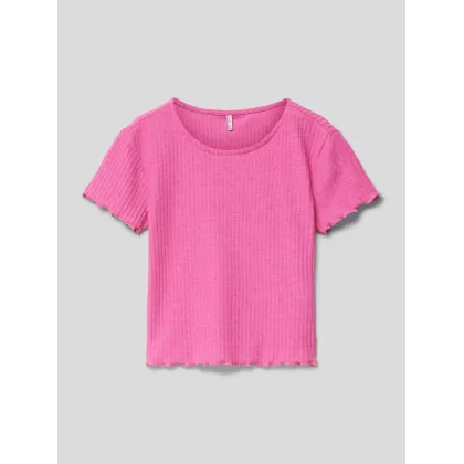 Zdjęcie T-shirt z drobnym prążkowaniem model ‘KONNELLA’