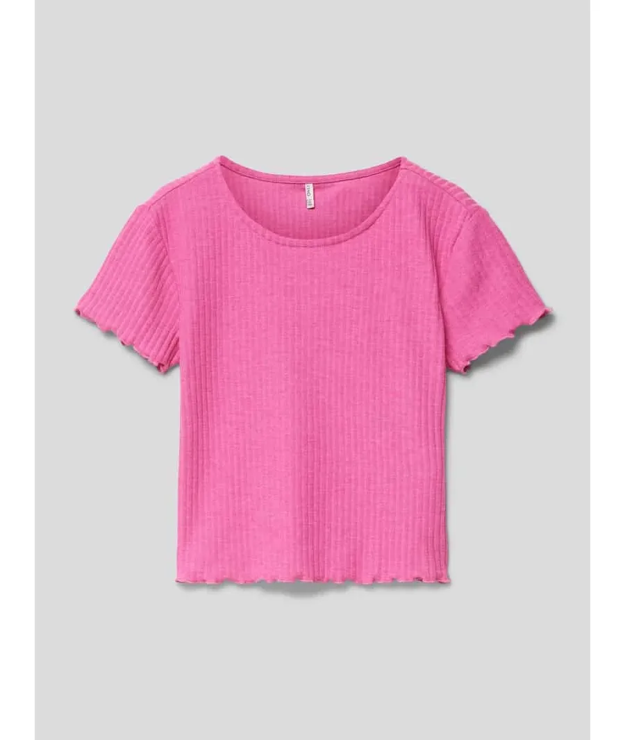 obrazek 1 T-shirt z drobnym prążkowaniem model ‘KONNELLA’