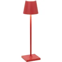 Picture Red Poldina Micro lamp for a desk or table