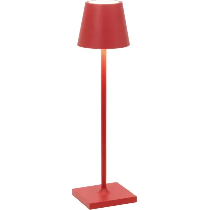 Zdjęcie Czerwona lampa Poldina Micro na biurko lub stolik