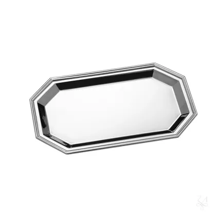 Zdjęcie Piękna stylowa prostokątna taca na listy ze srebra - Zaramella Argenti