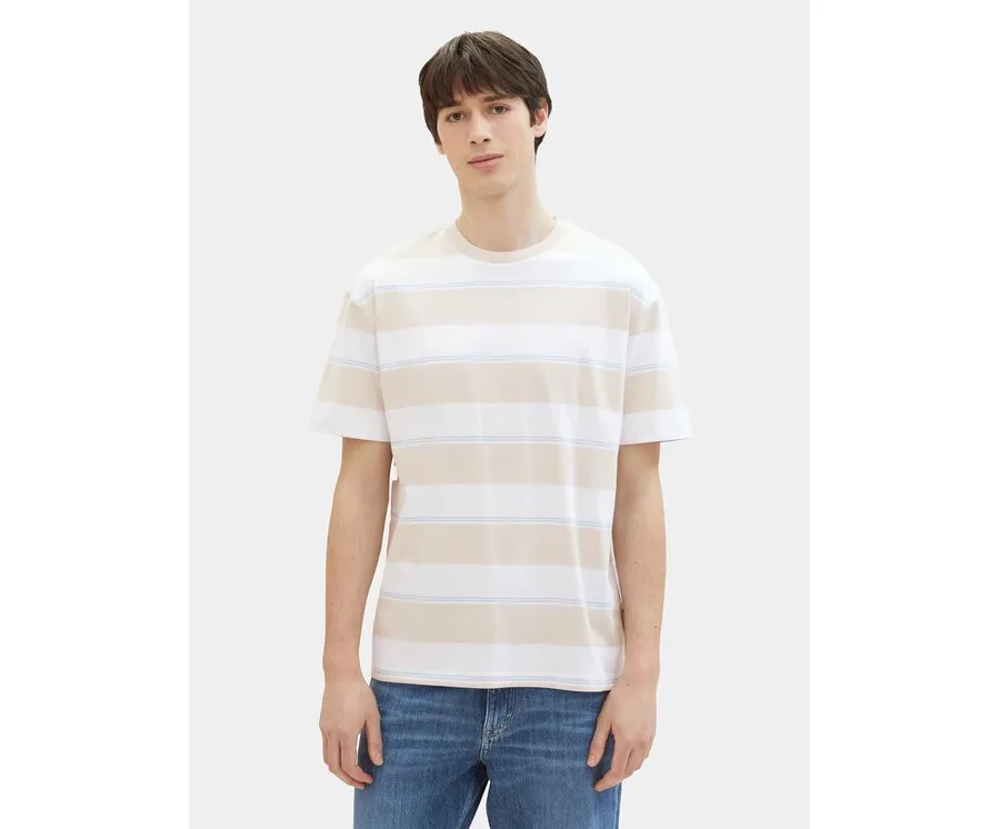 obrazek 1 Tom Tailor Denim T-Shirt 1040844 Beżowy Relaxed Fit