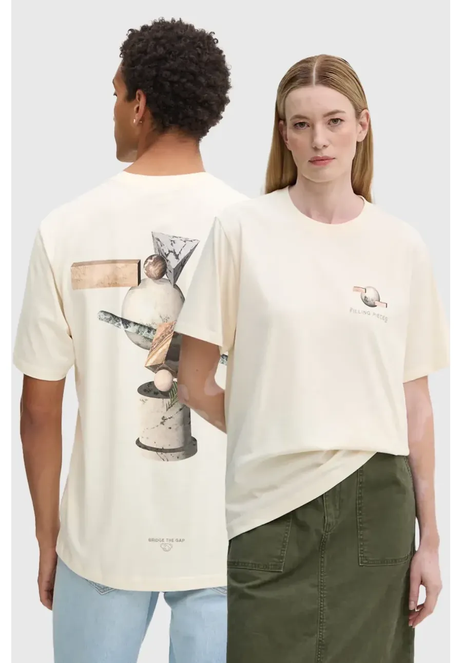 obrazek 1 Filling Pieces t-shirt bawełniany kolor beżowy z nadrukiem 74414089936