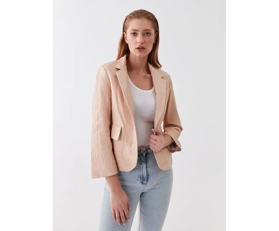 obrazek 1 Zadig&Voltaire Kurtka skórzana Verys Cuir Froisse RWBL00002 Beżowy Regular Fit