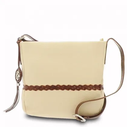 Zdjęcie Beżowa stylowa torebka ze skóry - Giudi