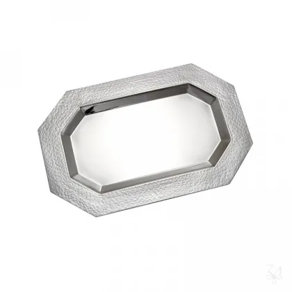 Zdjęcie Piękna ośmioboczna srebrna taca o nowoczesnym charakterze - Zaramella Argenti