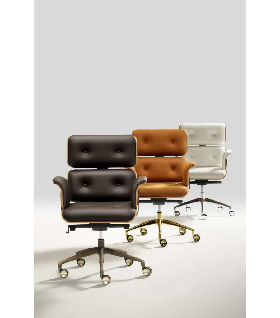 obrazek 6 Piękny skórzany fotel w stylu modernistycznym – wersja gold, bronze