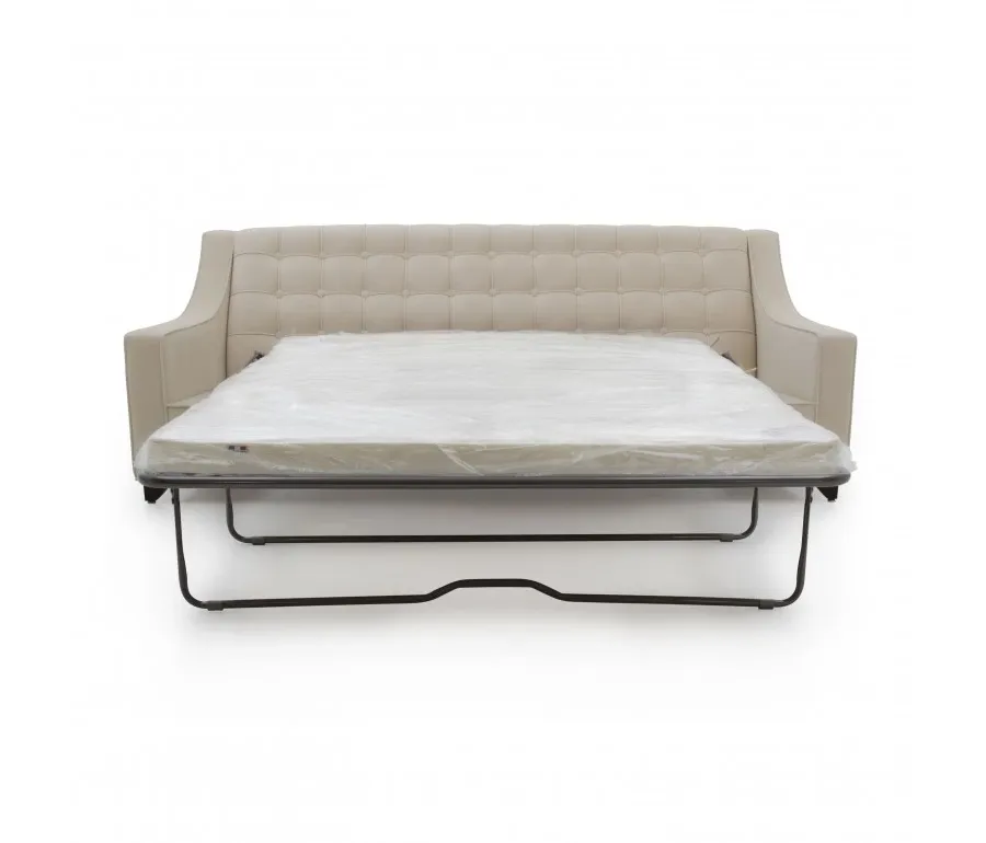 obrazek 3 Beżowa elegancka sofa w stylu klasycznym z funkcją spania - Sevensedie