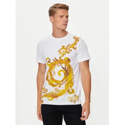 Zdjęcie Versace Jeans Couture T-Shirt 76GAH6SW Biały Regular Fit