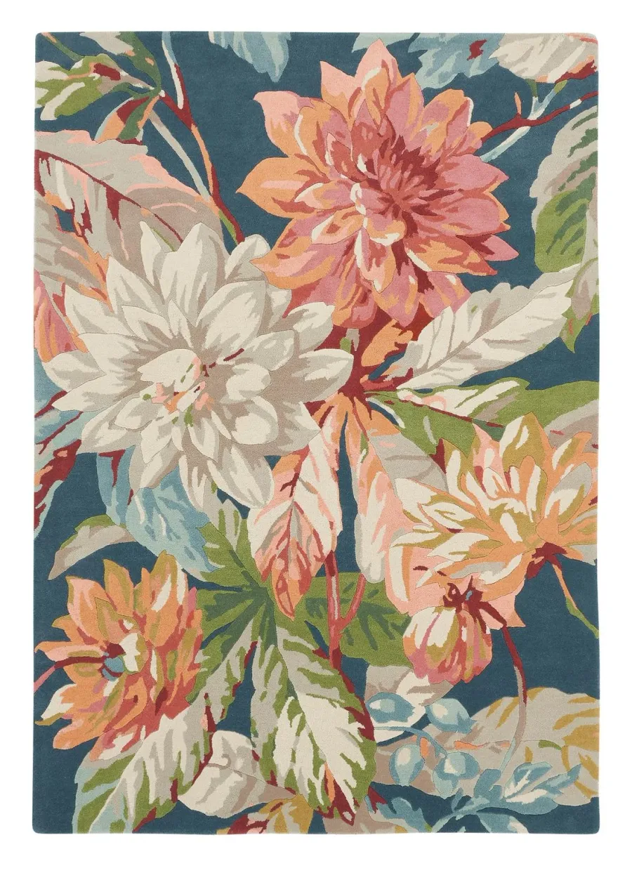 obrazek 1 Stylowy granatowy dywan w kwiaty – Brink & Campman