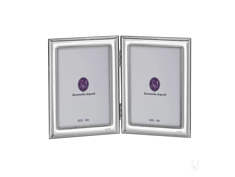 obrazek 1 Unikalna podwójna ramka na zdjęcia 20×25 cm ze srebra - Zaramella Argenti