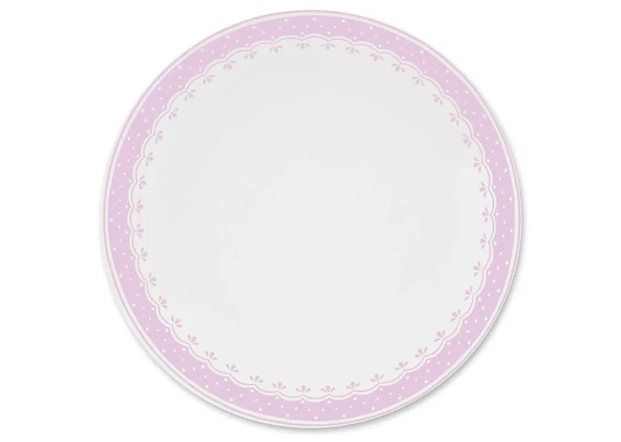 obrazek 1 Ekskluzywny płaski talerz z porcelany zdobiony wyjątkowym różowym ornamentem – Leander