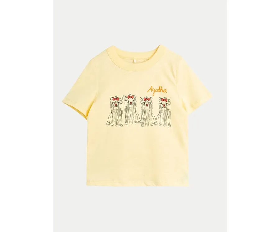 obrazek 1 Mini Rodini T-Shirt Agatha 2472014323 Żółty Regular Fit MINI RODINI