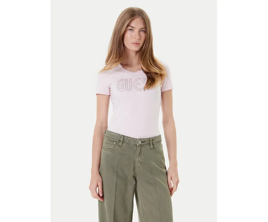 obrazek 1 Guess T-Shirt W5YI05 J1314 Różowy Regular Fit