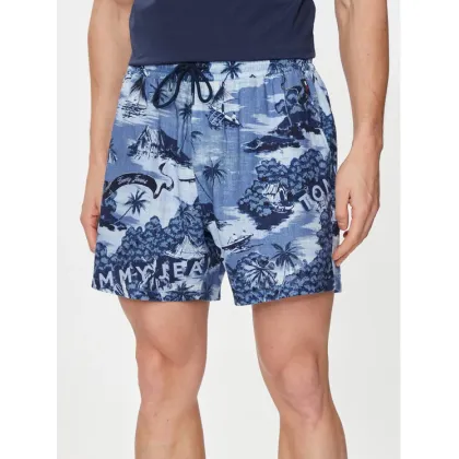 Zdjęcie Tommy Jeans Szorty materiałowe Hawaiian DM0DM18807 Niebieski Regular Fit