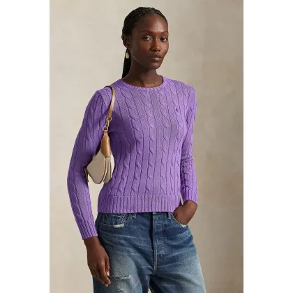 Zdjęcie Polo Ralph Lauren sweter bawełniany kolor fioletowy 211891640
