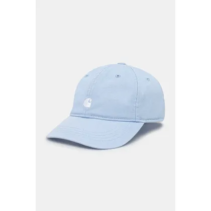 Zdjęcie Carhartt WIP czapka z daszkiem bawełniana Madison Logo Cap kolor niebieski z aplikacją I034606