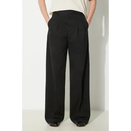 Zdjęcie Carhartt WIP spodnie bawełniane Leola Pant kolor czarny szerokie high waist I033147.8906