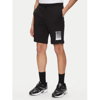 Zdjęcie Calvin Klein Jeans Szorty sportowe Brush Stroke J30J327528 Czarny Regular Fit