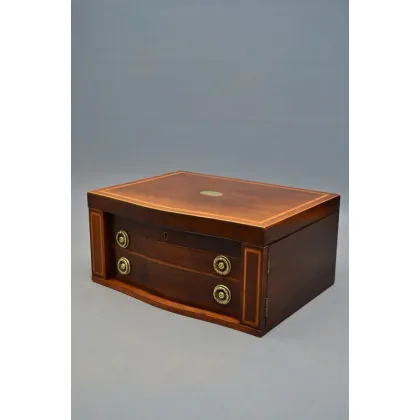 Zdjęcie Wysokiej jakości, edwardiańskia, mahoniowa szafka na sztućce - antyk