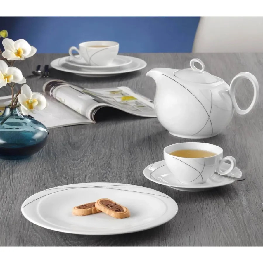 obrazek 4 Piękna porcelanowa filiżanka do kawy z delikatnym zdobieniem - Seltmann Weiden