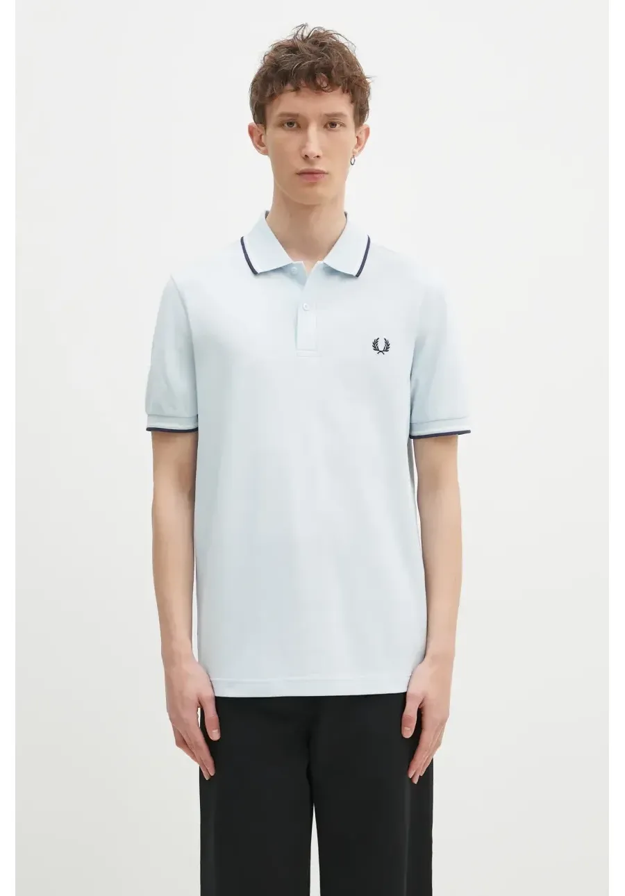 obrazek 1 Fred Perry polo bawełniane kolor niebieski z aplikacją M3600.Y25