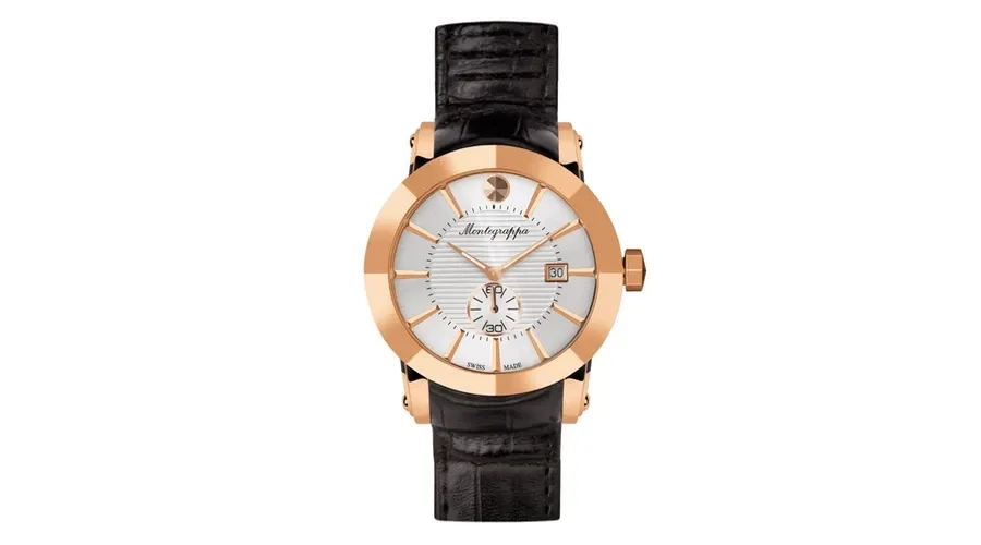 obrazek 1 Niepowtarzalny Zegarek Rose Gold Silver Dial NeroUno Monetegrappa